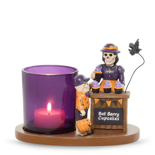 Bonebury Lane Bat Berry Cake Tea Light Candle Holder Tea Light Candle Holders