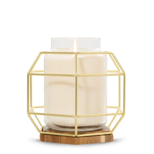 Caged Gold Jar Candle Holder Jar Candle Holder